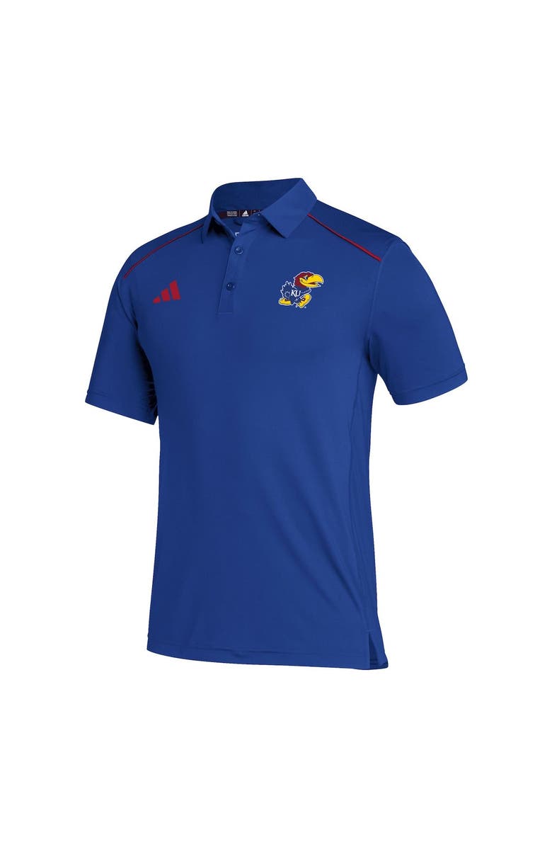 adidas Men's adidas Royal Kansas Jayhawks Coaches AEROREADY Polo, Alternate, color,