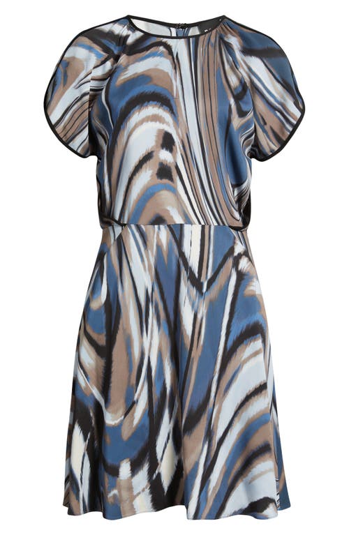 Hugo Boss Boss Swirl Print A-line Dress In Multi