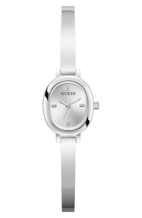 Oblong Crystal Marker Watch, 21mm