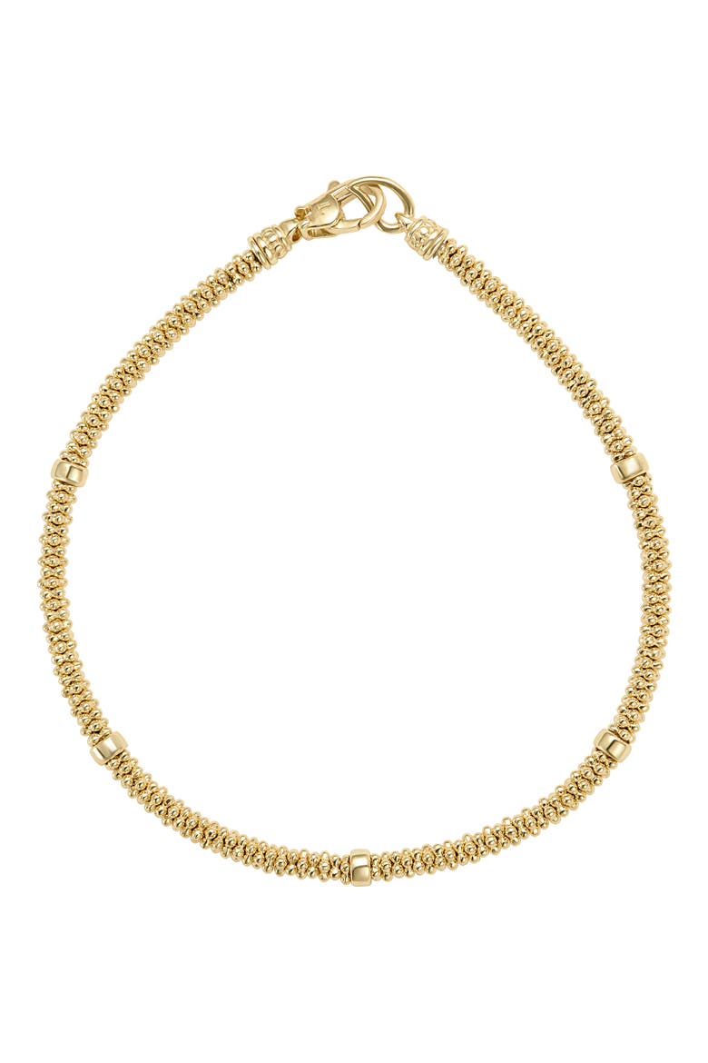 Delicate 18K Gold Beaded Bracelet, Main, color, GOLD