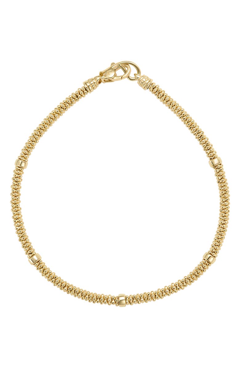 LAGOS Delicate 18K Gold Beaded Bracelet, Main, color, 