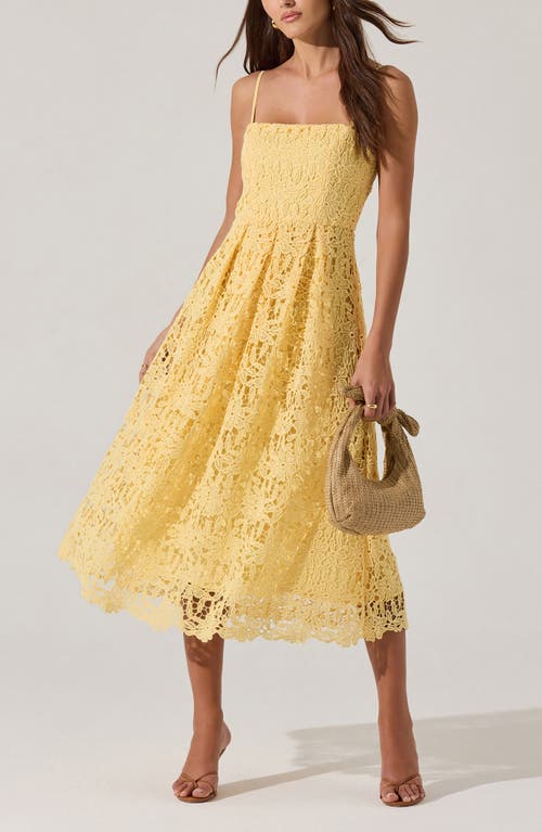Astr The Label Floral Lace Dress In Yellow