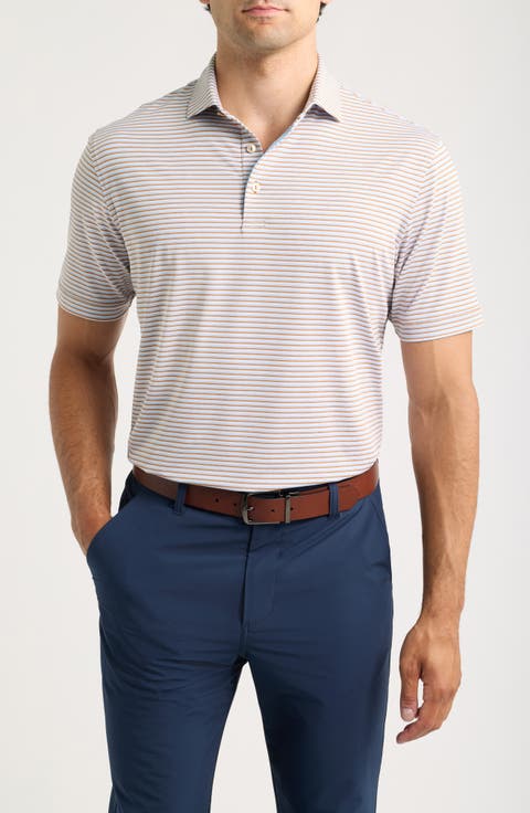 Brooks Stripe Summer Comfort Performance Jersey Polo