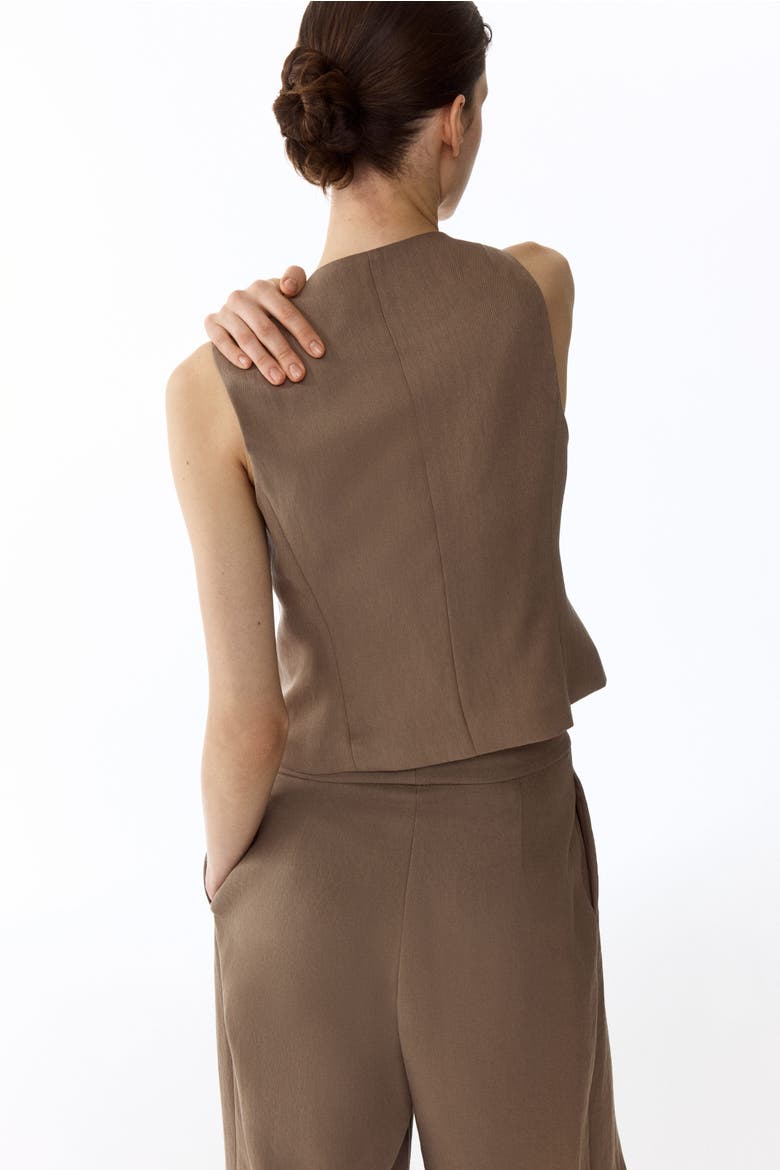 Waistcoat, Alternate, color, Dark beige