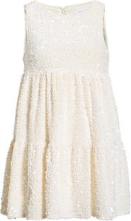 All in Favor Sequin Tiered Minidress