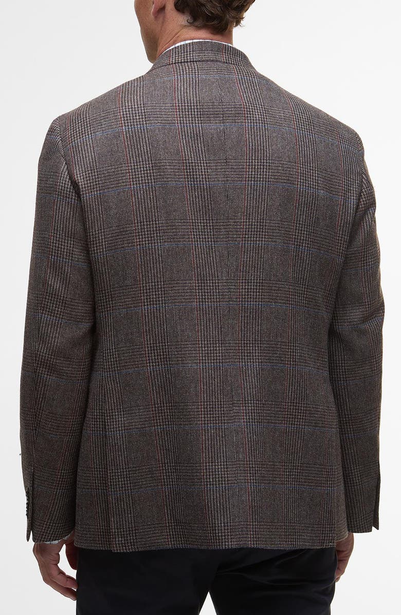 Barbour Maxfield Brown Country Check Wool Blend Sport Coat, Alternate, color, Brown