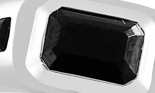 EFFY STERLING SILVER ONYX & SPINEL BAND RING