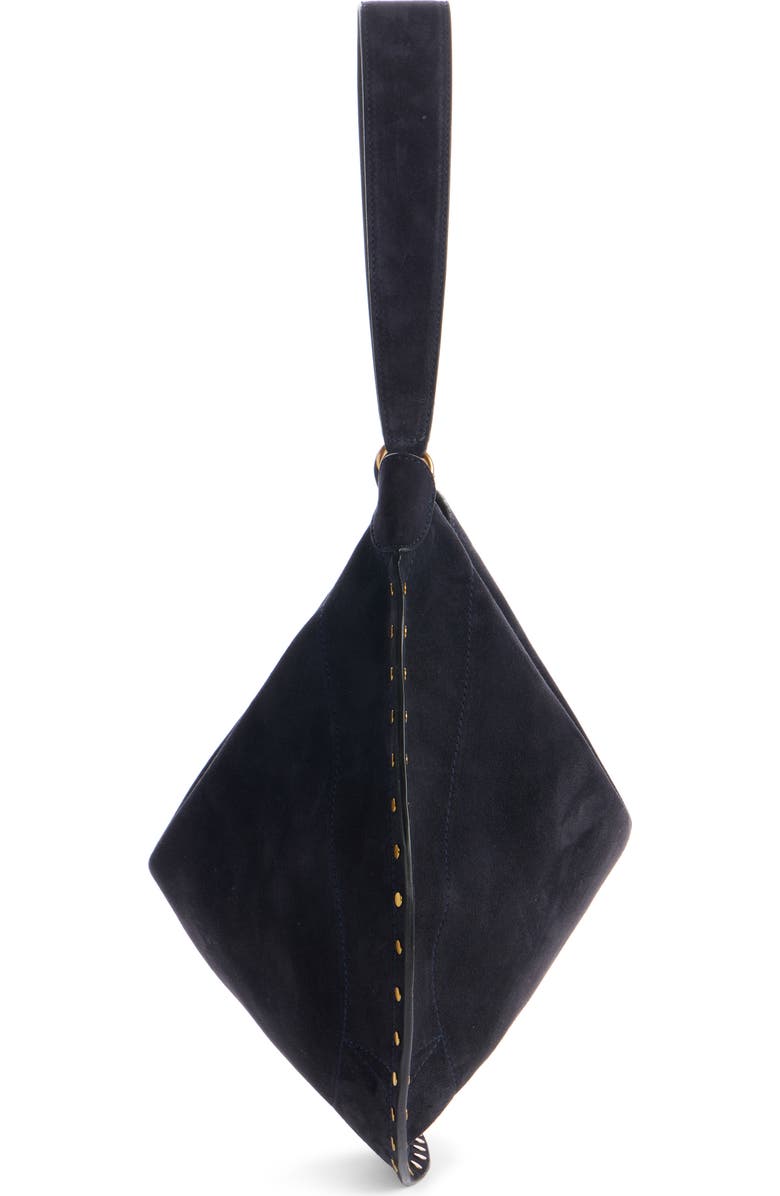 Isabel Marant Oskan Suede Hobo Bag, Alternate, color, Black Midnight