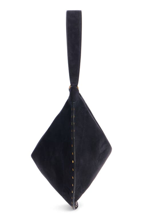 Isabel Marant Oskan Soft Medium Suede Shoulder Bag In Black