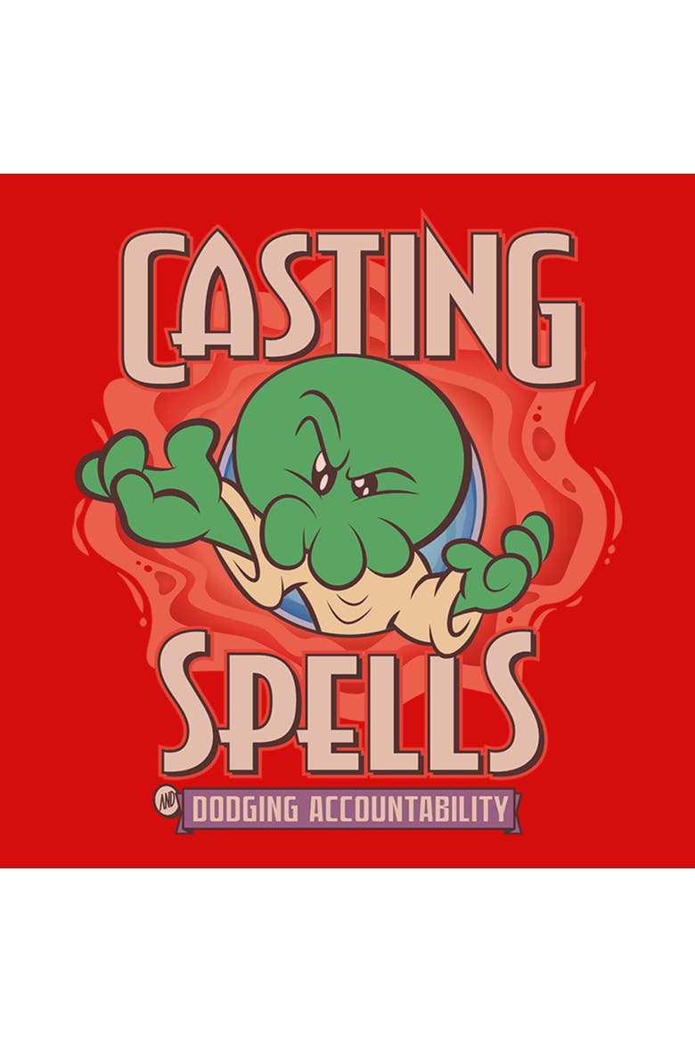 Girls Minions & Monsters Casting Spells T Shirt, Alternate, color, Red