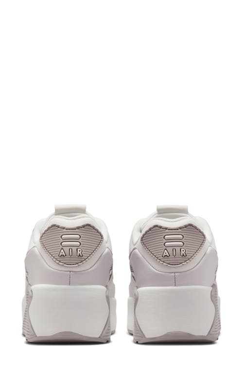 Nike Air Max 90 Lv8 Platform Sneaker In White/grey/vast Grey