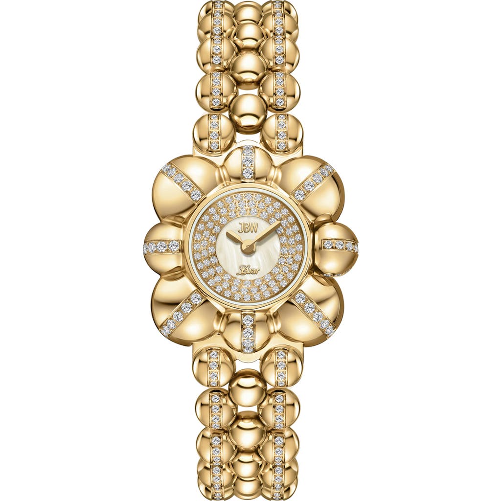 Jbw X Luar Atmosphere Pavé Bracelet Watch, 30mm In 18k Gold