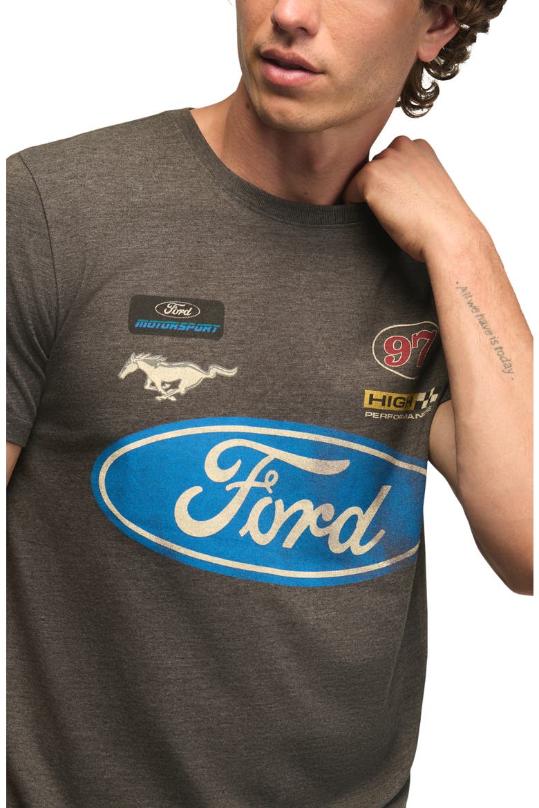 Ford Racing Cotton Blend Graphic T-Shirt, Alternate, color, DARK GULL GRAY