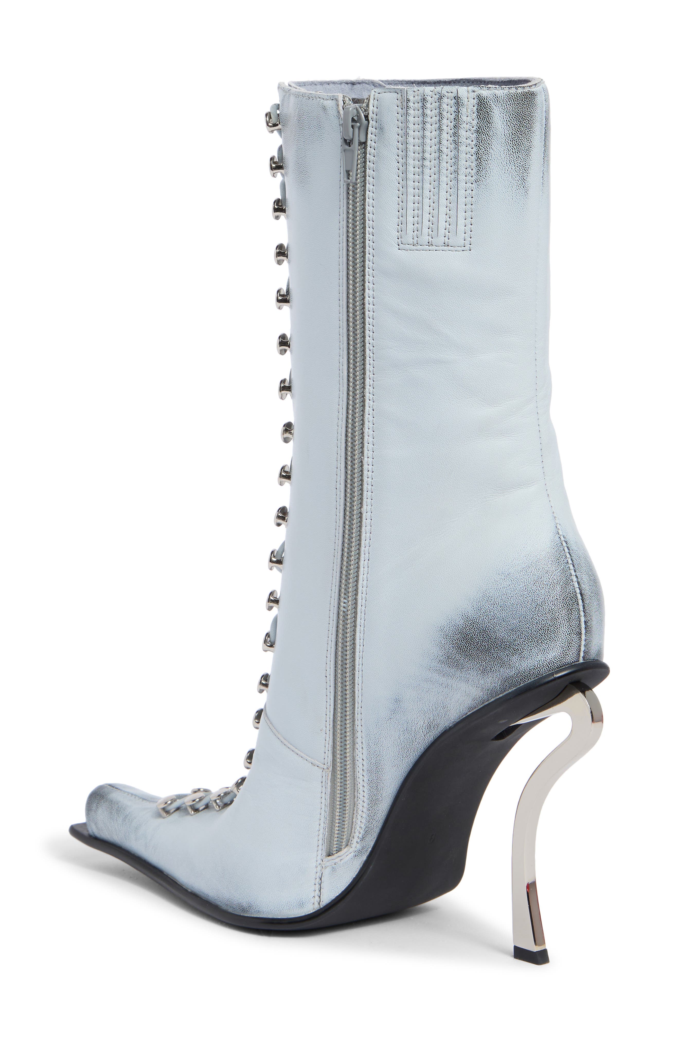Dauntless Leather Bootie, Alternate, color, WHITE RUBOFF