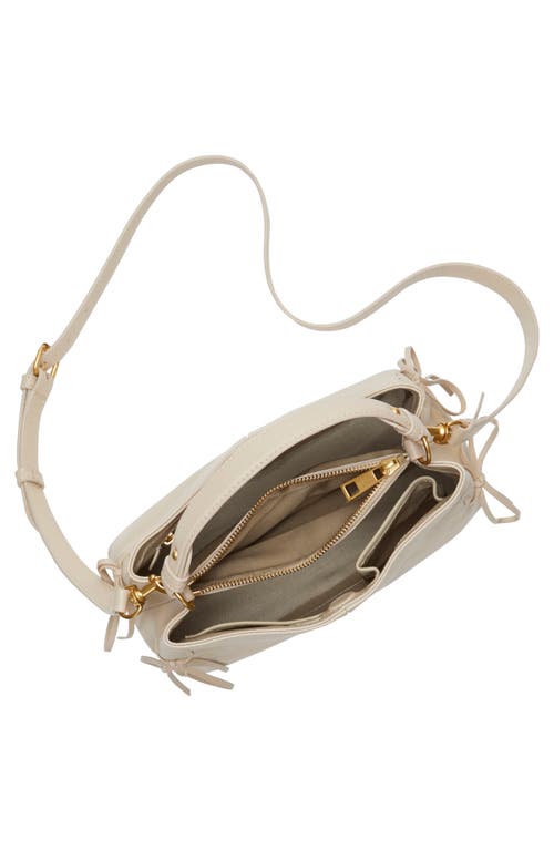 Vince Camuto Sabra Bow Leather Satchel In Light Beige