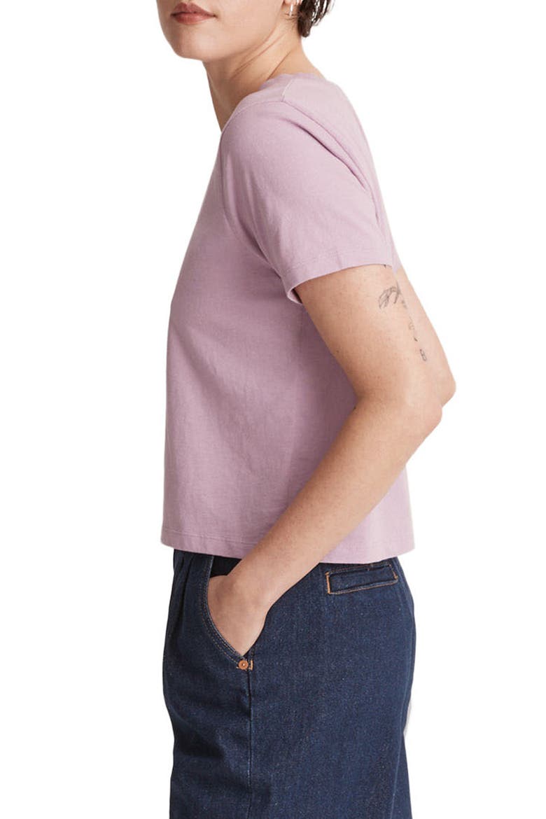 Lakeshore Softfade Cotton Crop Tee, Alternate, color, VIBRANT LILAC