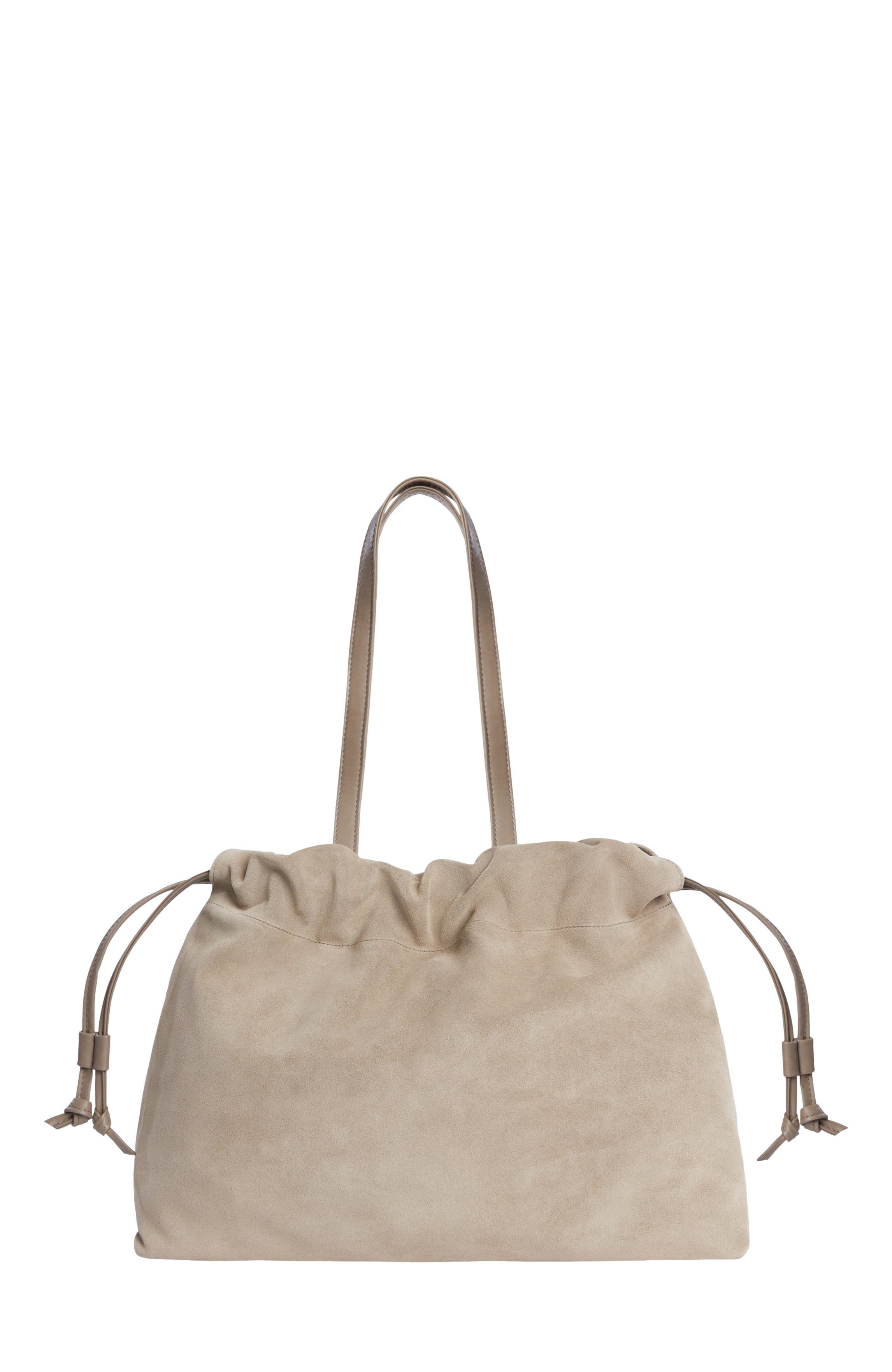 Asisi Large Suede Carryall Tote, Main, color, Clay Suede