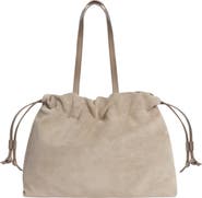 LEMIZ Asisi Large Suede Carryall Tote