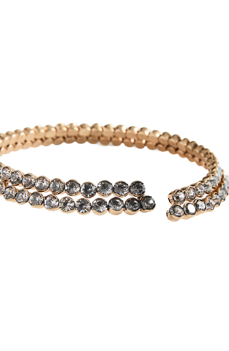 MANGO Rigid Strass Crystal Embellished Choker, Alternate, color, 