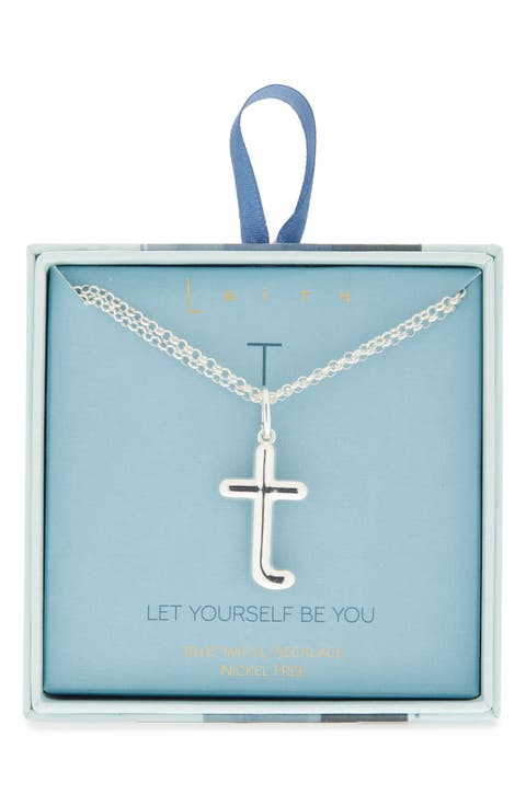 Lowercase Initial Bubble Pendant Necklace