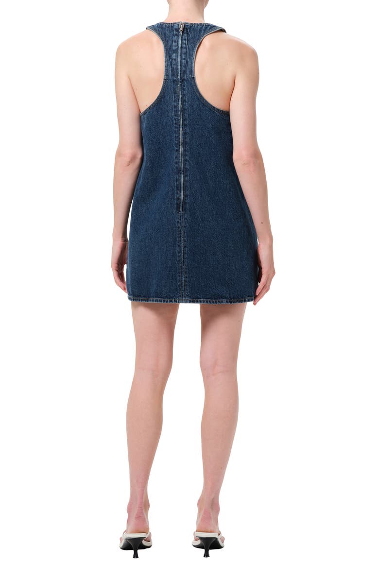 AGOLDE Harriet Denim Minidress, Alternate, color, Term Dark Inky Red