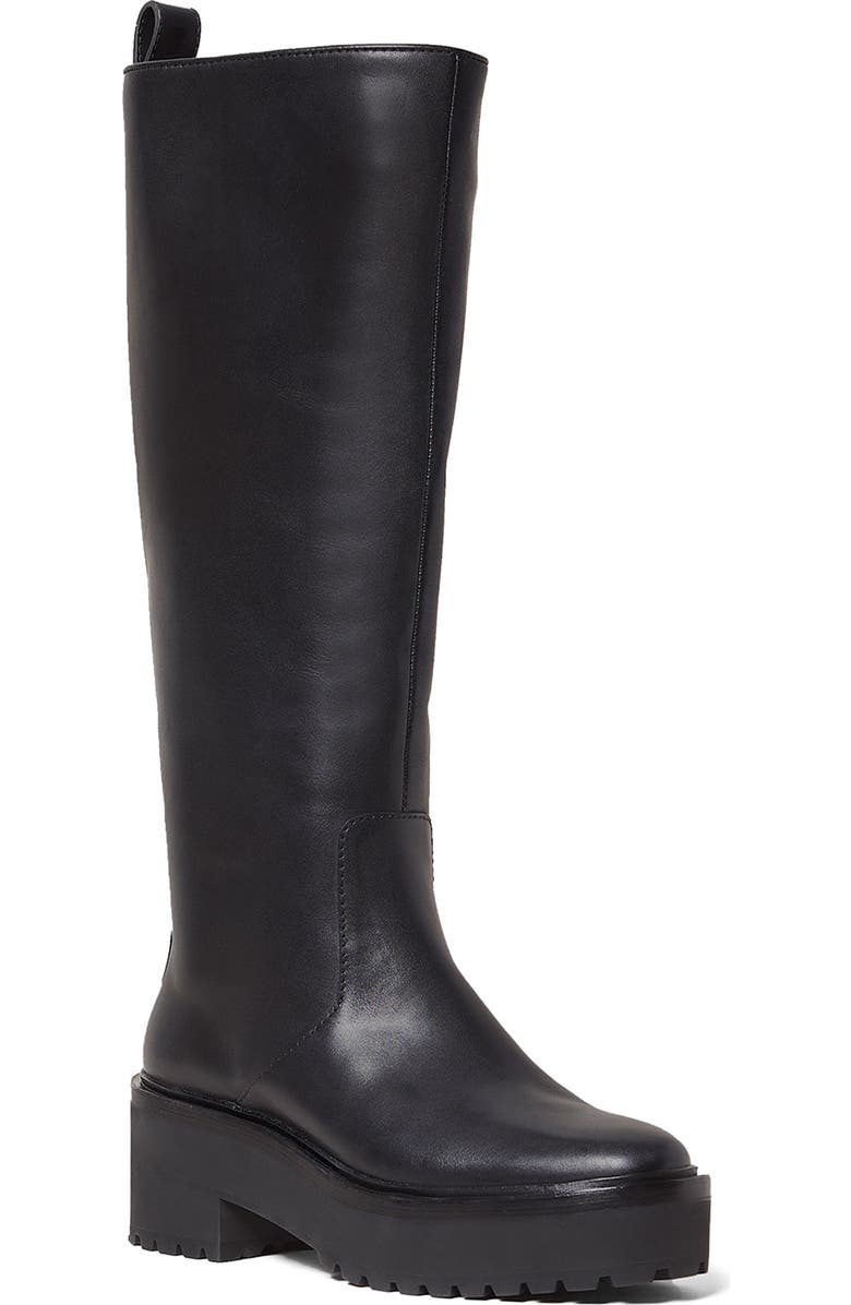 Loeffler Randall Carlee Lug Sole Combat Boot, Main, color, Black