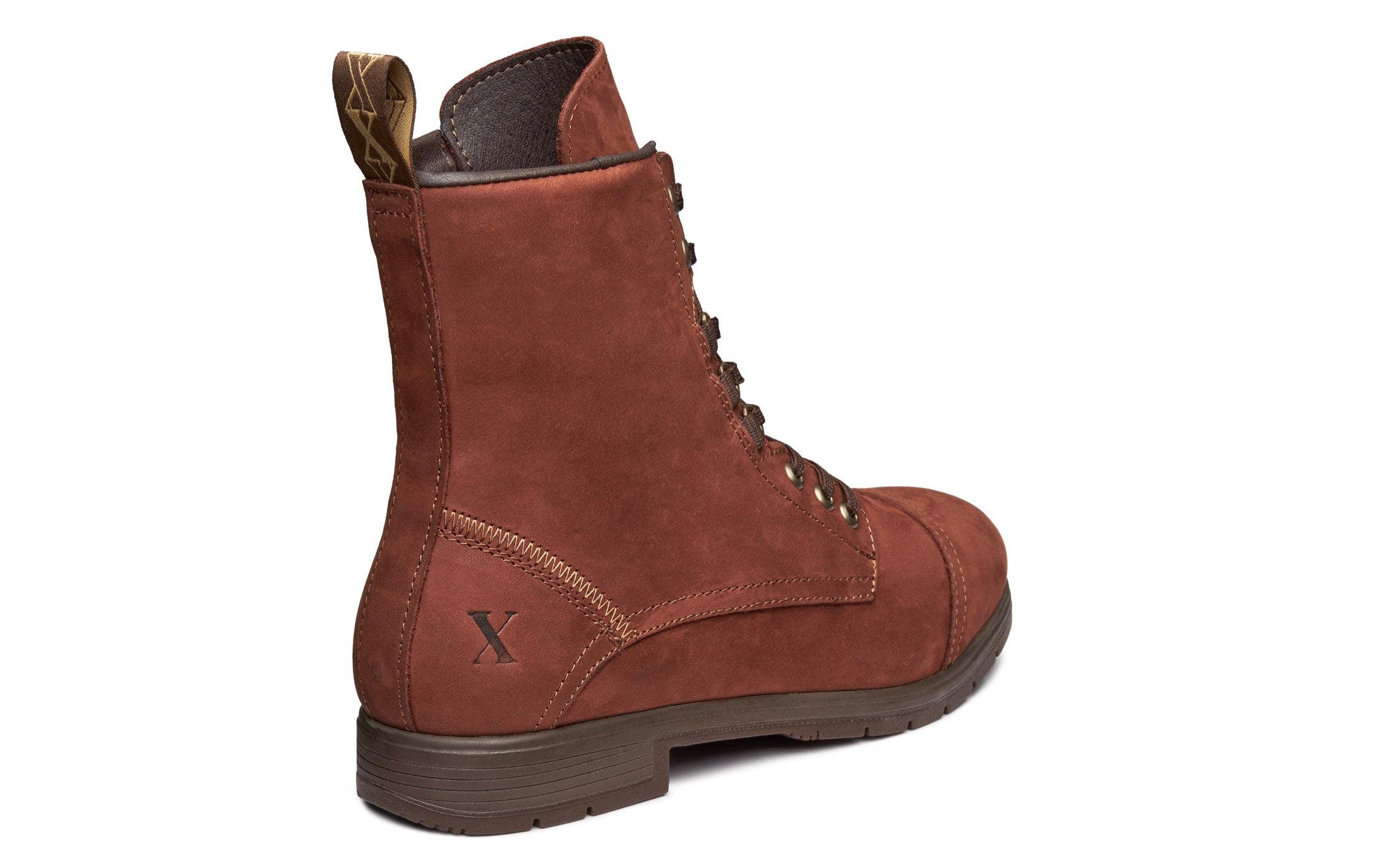 Xena Workwear Spice Steel Toe Combat Safety Boot, Alternate, color, Auburn