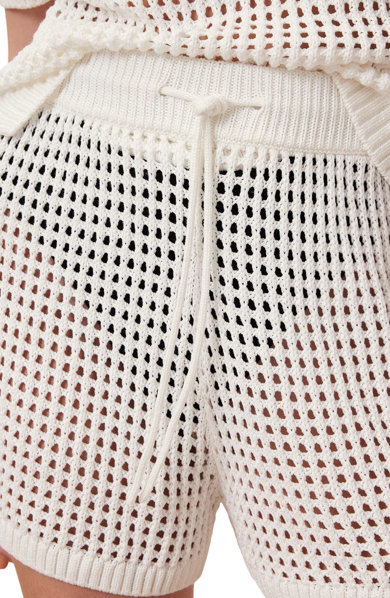 AllSaints Paloma Open Stitch Drawstring Shorts, Alternate, color,