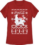 Coca Cola Women's Coca Cola Ugly Christmas Polar Bear Graphic T-Shirt