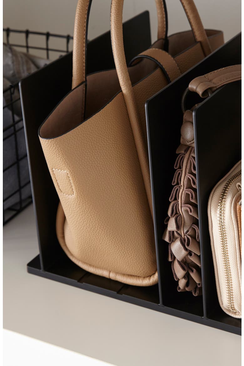 Set of 2 Handbag Organizers, Alternate, color, BLACK