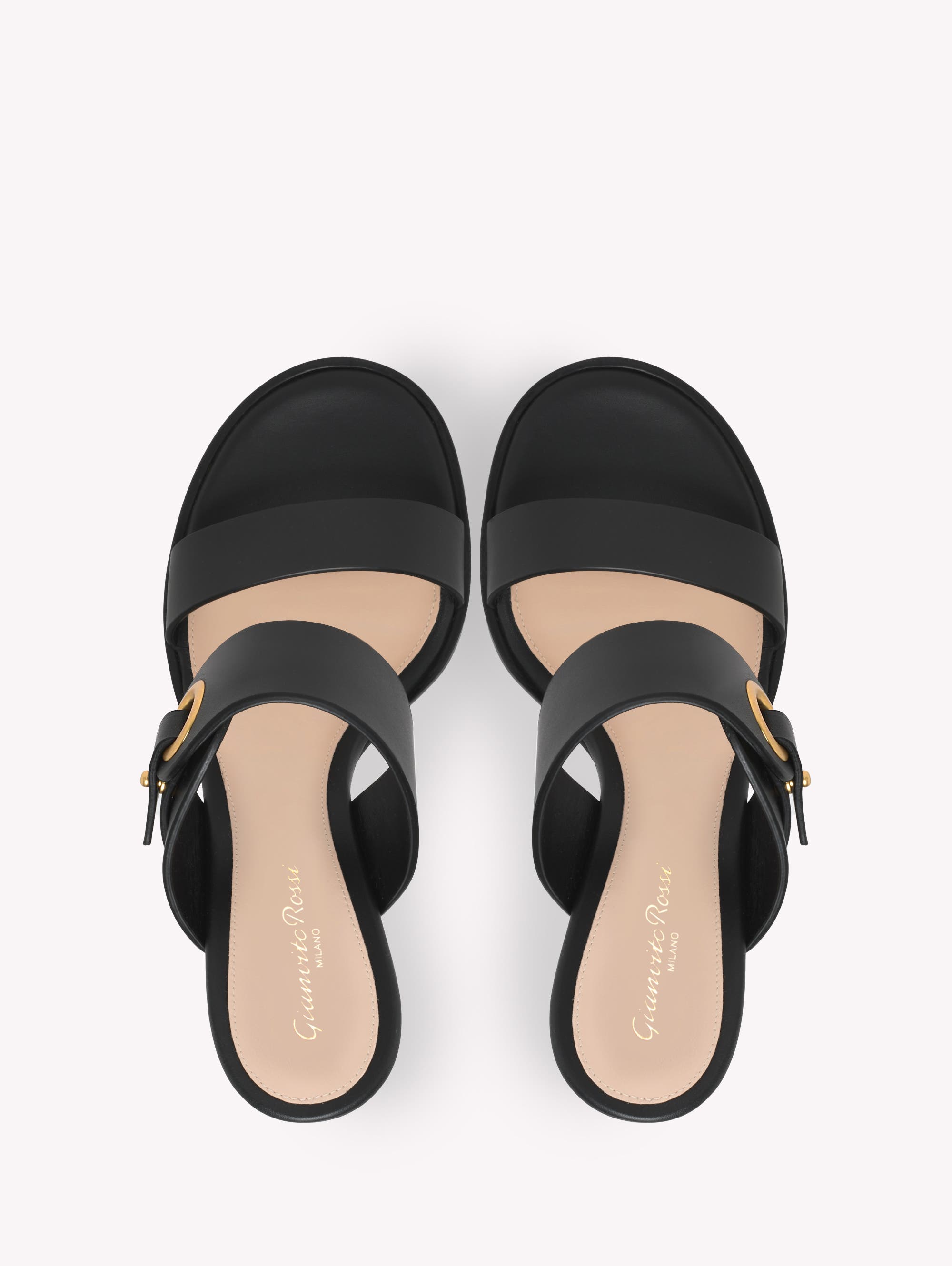 Gianvito Rossi Granada Mule, Alternate, color, Black Calf Leather