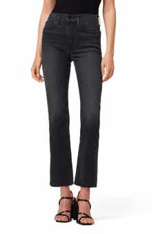 The Callie Raw Hem Crop Bootcut Jeans