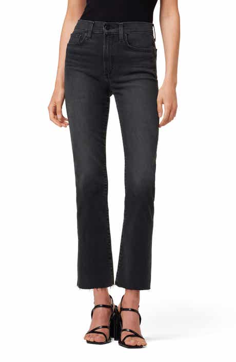 The Callie Raw Hem Crop Bootcut Jeans