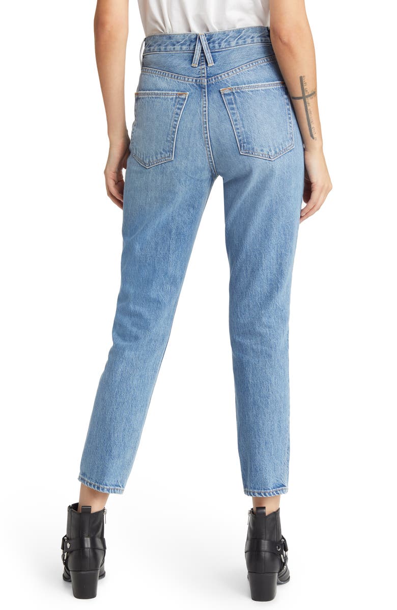 SLVRLAKE Beatnik High Waist Ankle Straight Leg Jeans, Alternate, color, 