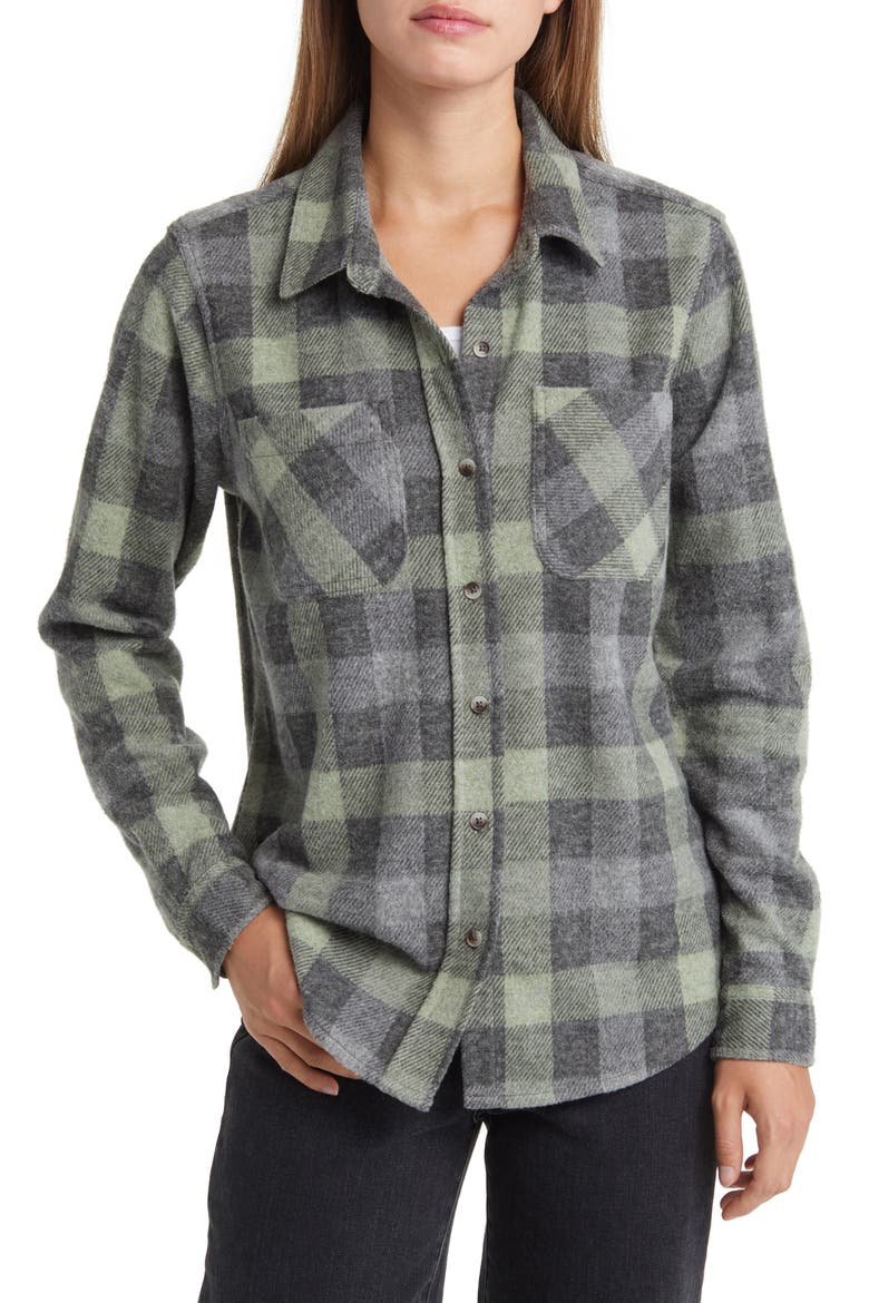 Plaid Jacquard Knit Shacket, Alternate, color, PISTACHIO CREAM