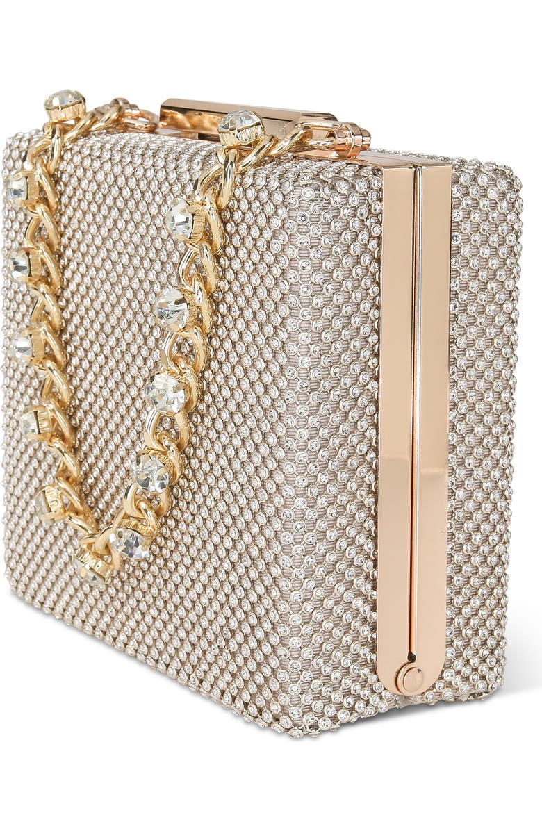 Jewel Badgley Mischka Billie Crystal Mini Box Clutch, Alternate, color, Gold