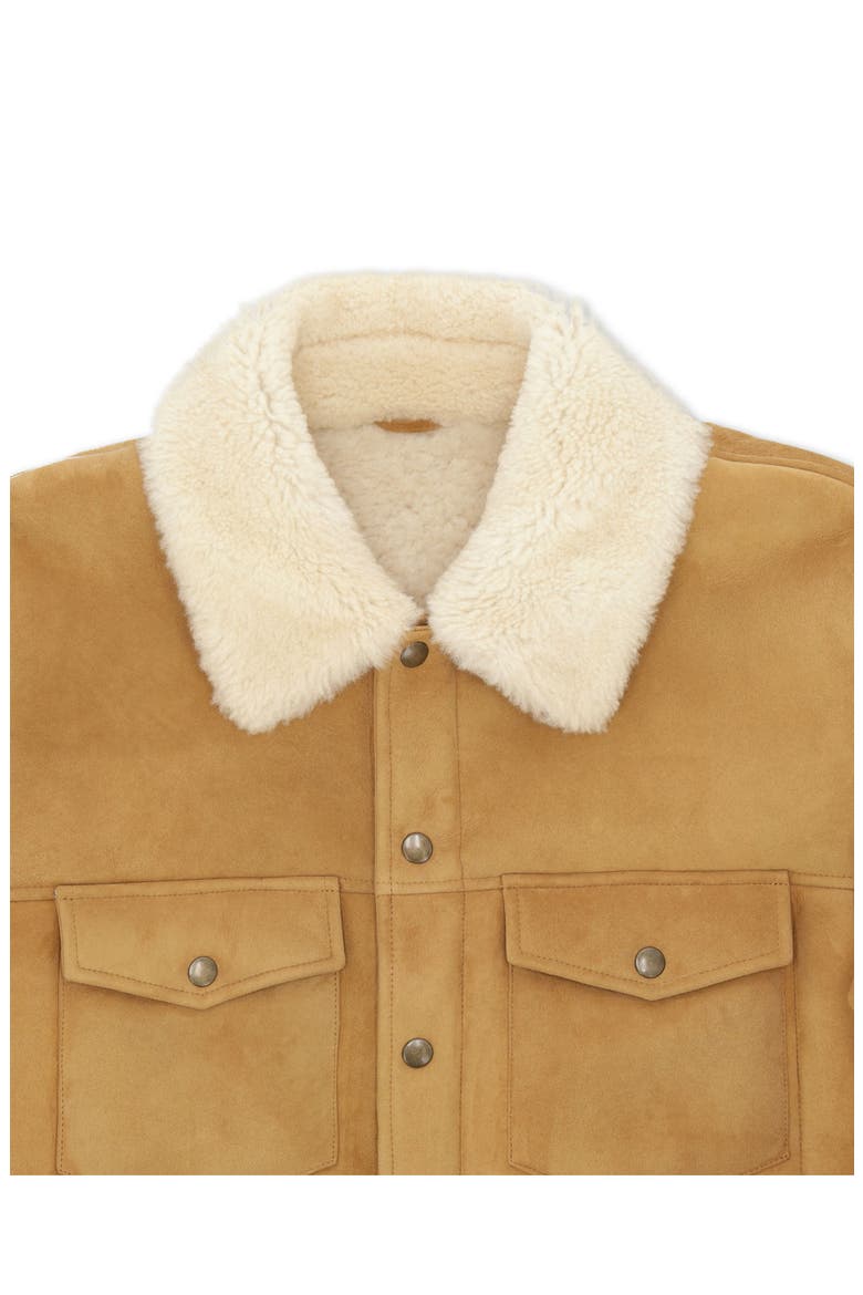 Short Shearling Jacket, Alternate, color, Camel