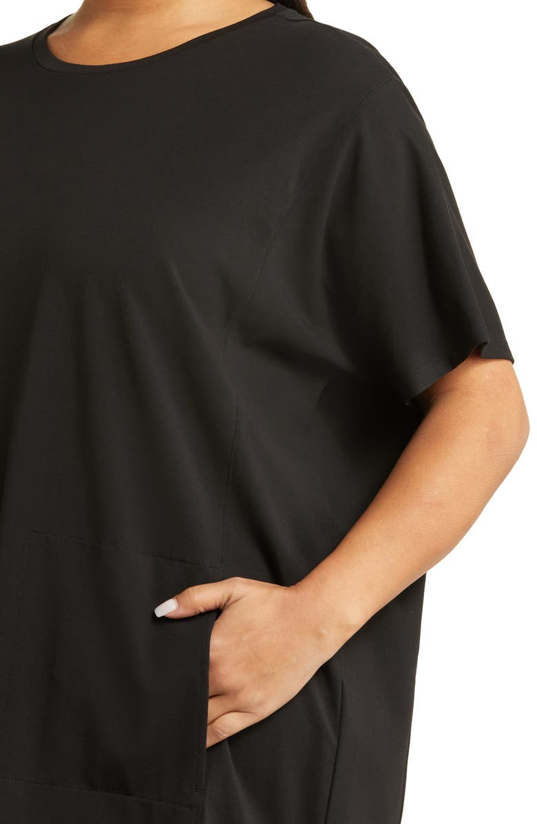Eileen Fisher Dolman Sleeve Organic Pima Cotton Blend T-Shirt Dress, Alternate, color, 