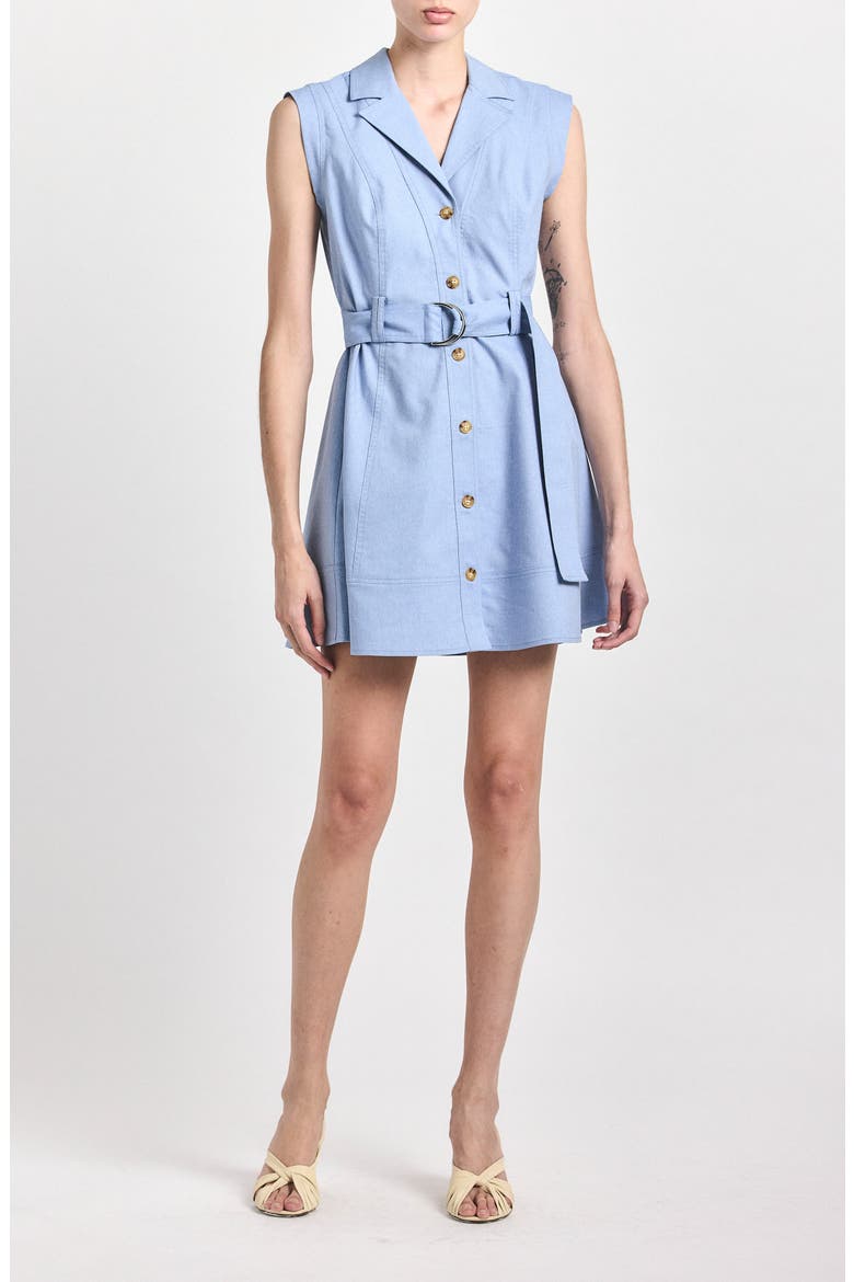 Lya Belted Shirtdress, Main, color, CLOUD BLUE