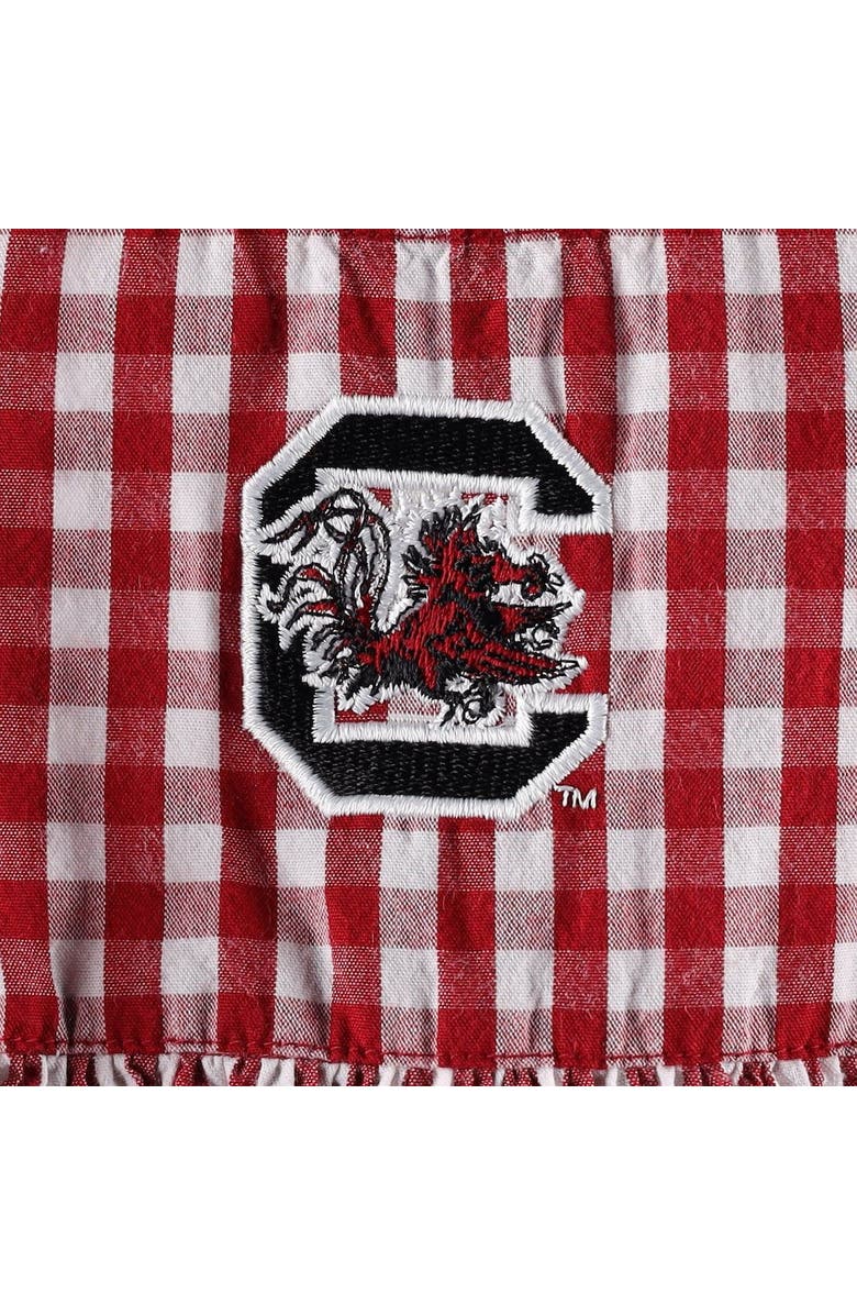 GARB Girls Toddler Garb Garnet South Carolina Gamecocks Cara Woven Gingham Dress, Alternate, color,