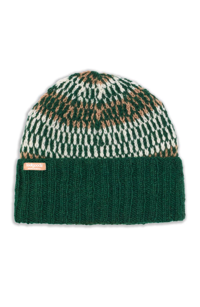 Feelgoodz Women's Artisan Hand-Knit Adirondack Cap, Main, color, Parakeet