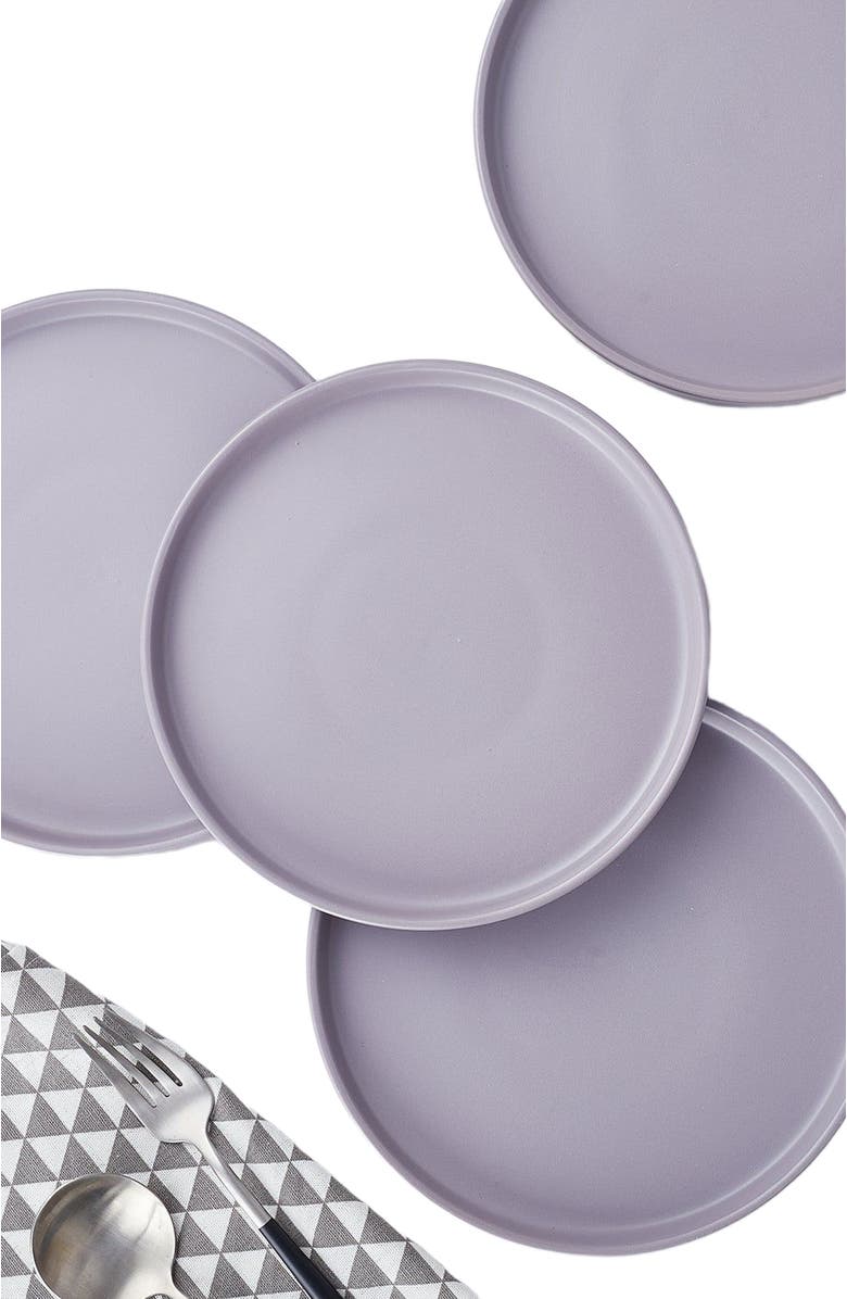 Stone Lain Cleo Stoneware 16-Piece Dinnerware Set, Alternate, color, Light Gray