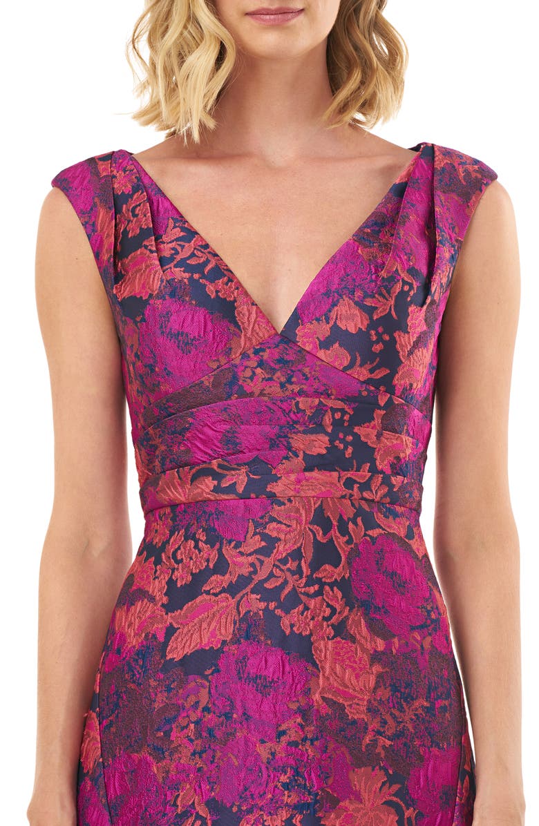 Kay Unger Jacquard Cocktail Dress, Alternate, color, 