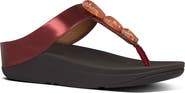 FitFlop Fino Metallic Stone Wedge Flip Flop