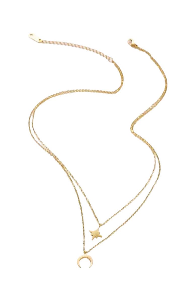 DLORIA Moon and Star Layered Necklace, Alternate, color, 