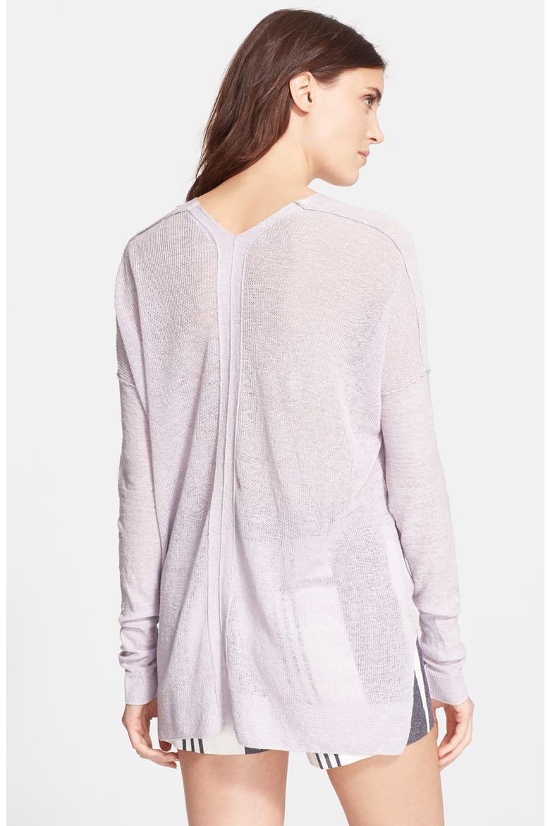 Double V-Neck Sweater, Alternate, color, LAVENDER