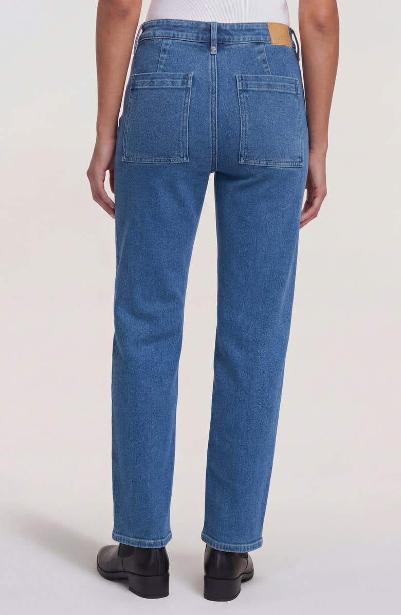 Sanctuary Denim Nixie Midrise Slim Straight Jeans, Alternate, color, Medium Wash