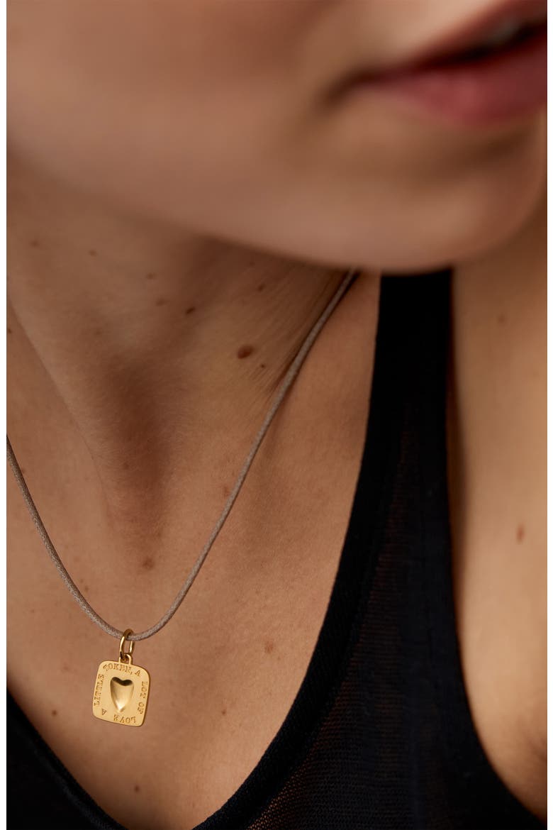 Love Token Cord Necklace, Alternate, color, 18K GOLD VERMEIL