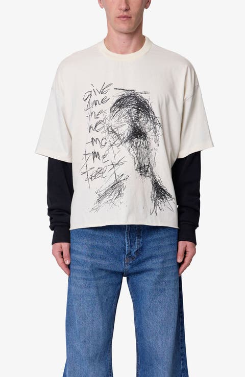 Lost Layered Thermal Graphic T-Shirt