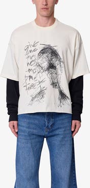 mnml Lost Layered Thermal Graphic T-Shirt